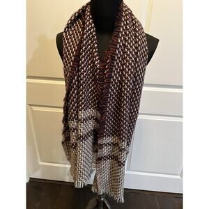 Modena Scarf Woven Multicolor Long Scarf Length Approximately 74” Long